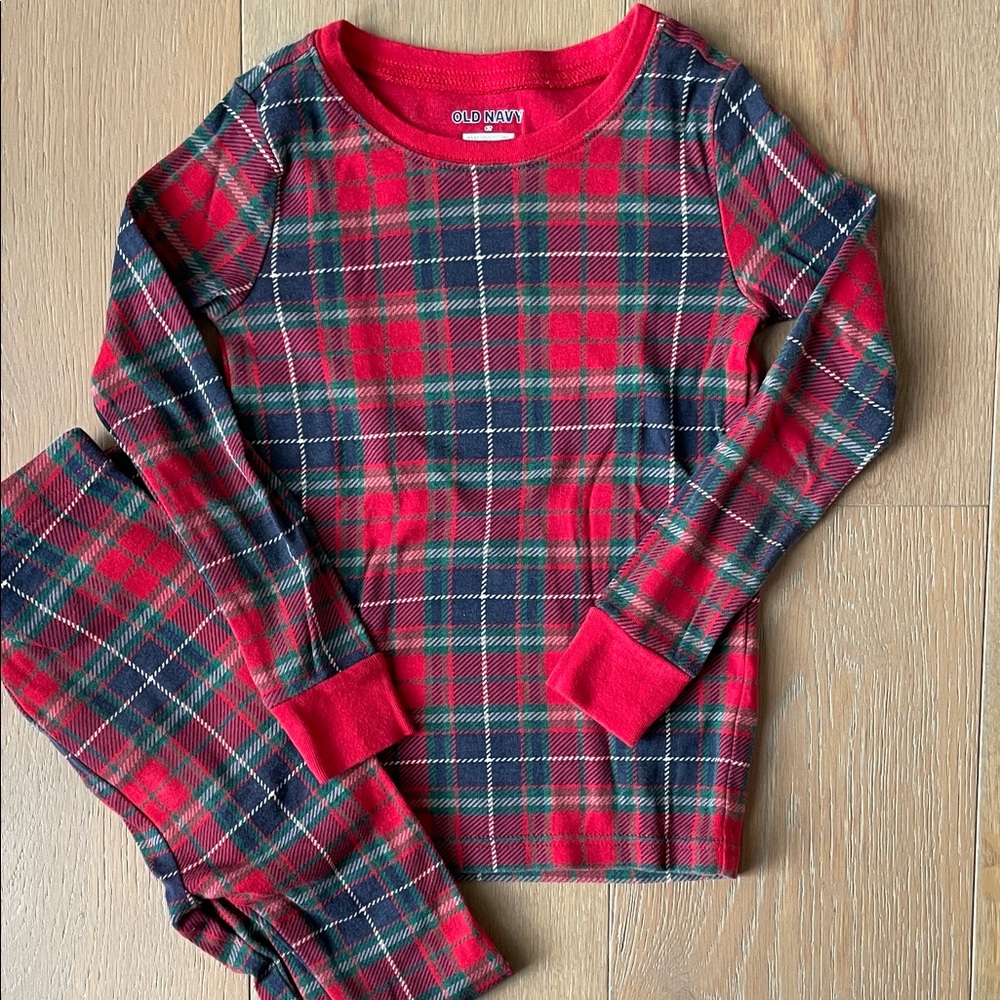 Tartan plaid Christmas pajama, size 6T